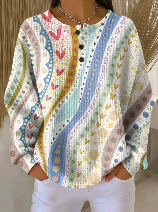 Luna | Sweater with Colorful Stripe Patterns 0