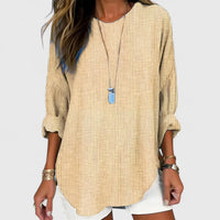 Cressida | Women's Crew Neck Blouse Relaxed-Fit Everyday Top