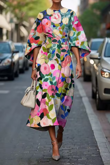 Madeleine™ | Flattering Floral Dress 0