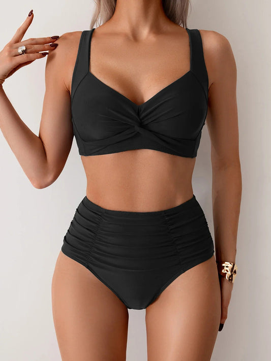 Mariah™ | Elegant Ruffled Bandeau Bikini Set 0