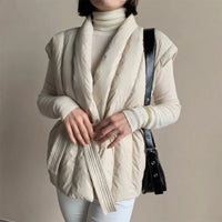 Cherry | Women's Belted Wrap Puffer Vest for Layered Outings
