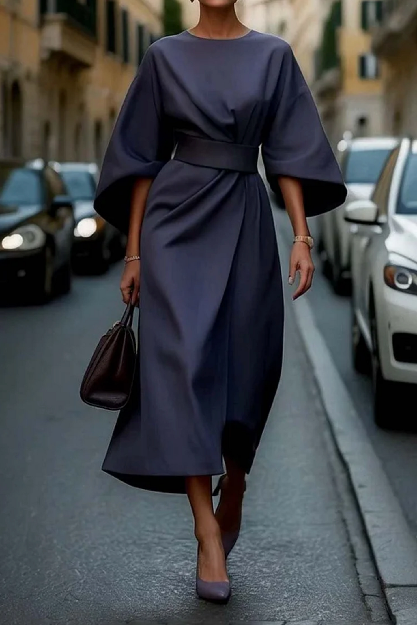 Maya™ | Elegant Lantern Sleeve Dress 1