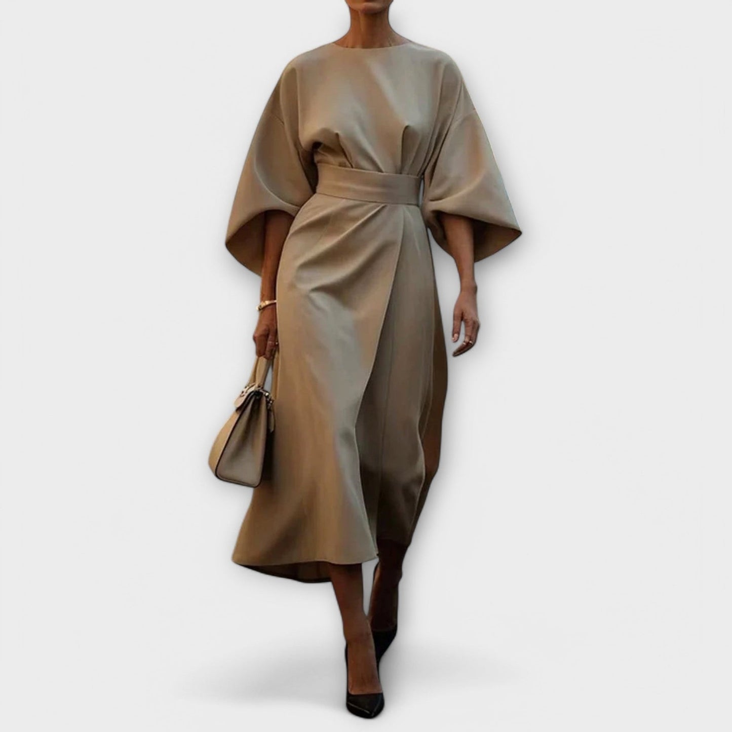 Maya™ | Elegant Lantern Sleeve Dress 2