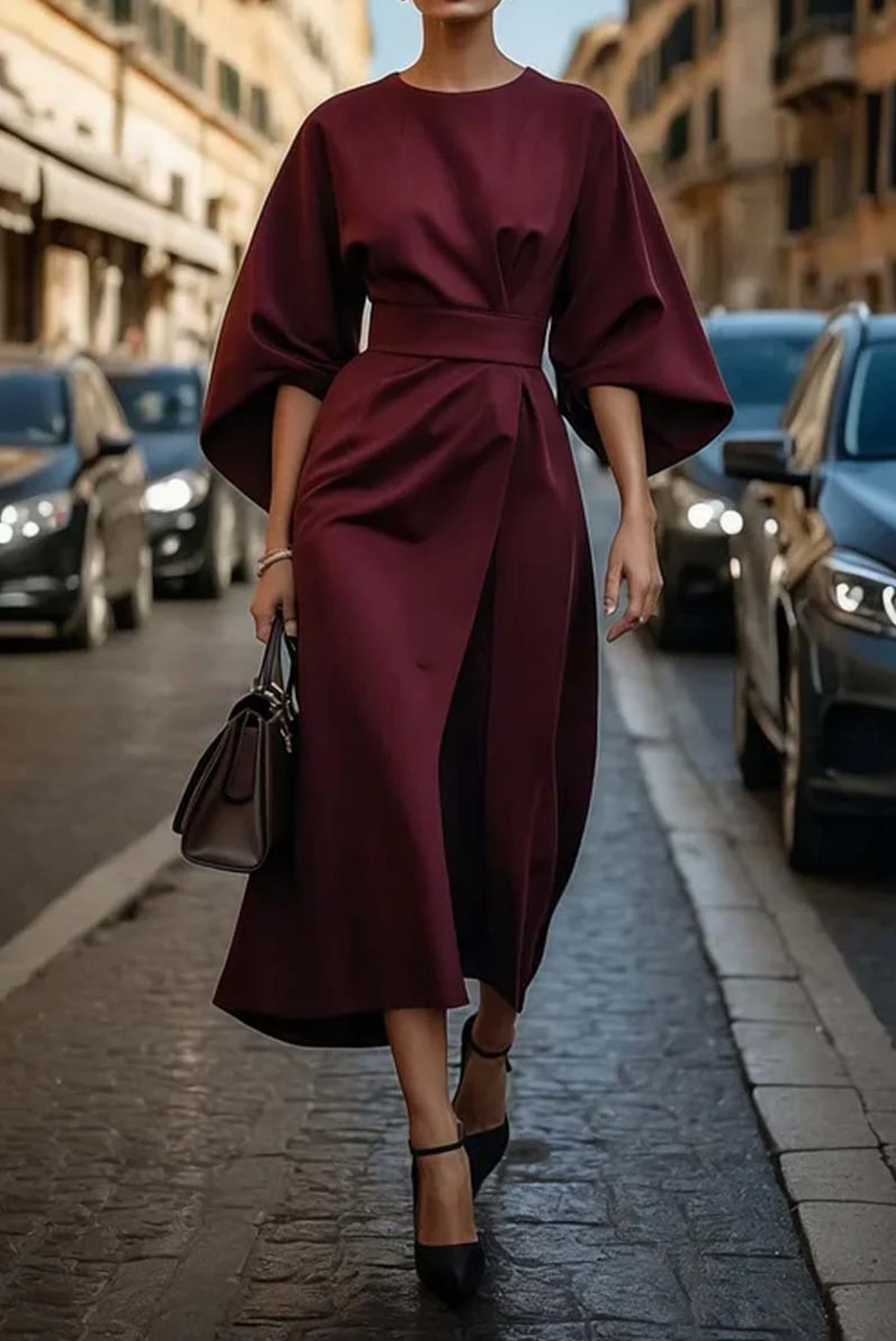 Maya™ | Elegant Lantern Sleeve Dress 5