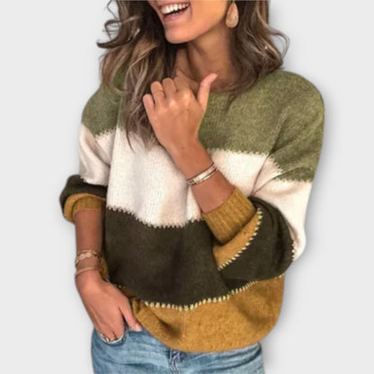 Dagny | Women's Oversized Pullover Sweater, Polka Dot Knit