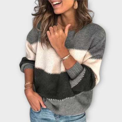 Dagny | Women's Oversized Pullover Sweater, Polka Dot Knit