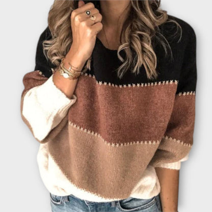 Dagny | Women's Oversized Pullover Sweater, Polka Dot Knit