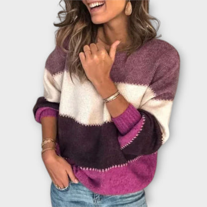 Dagny | Women's Oversized Pullover Sweater, Polka Dot Knit