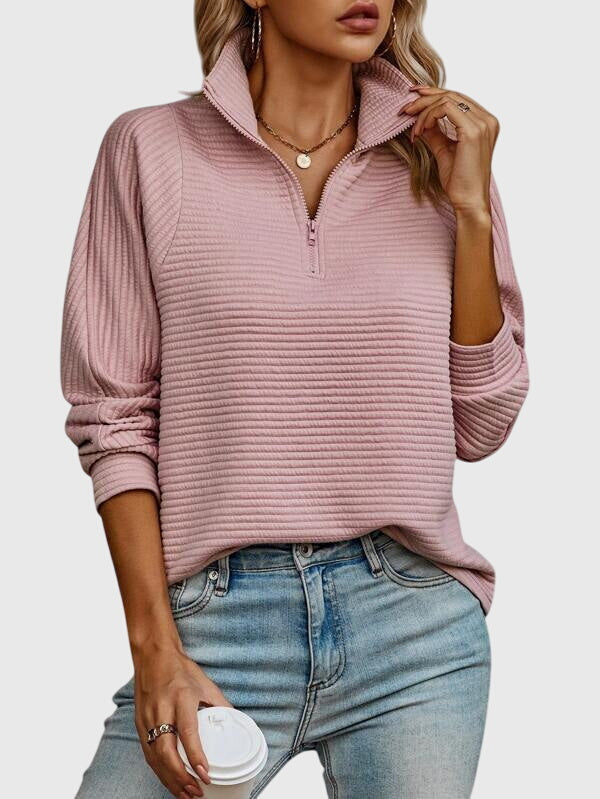 Molly | Women's Half-Zip Turtleneck Pullover Sweater