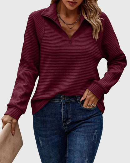 Molly | Women's Half-Zip Turtleneck Pullover Sweater