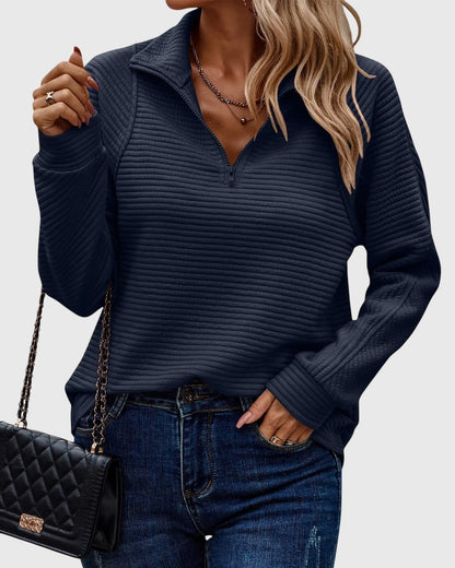 Molly | Women's Half-Zip Turtleneck Pullover Sweater
