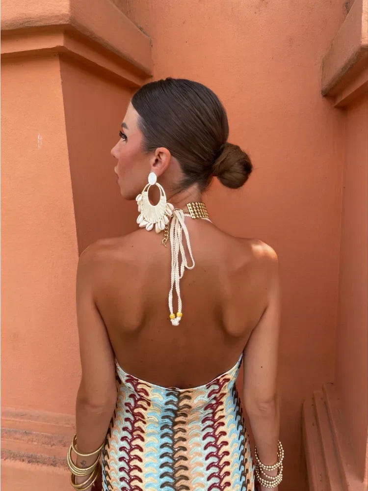 Naama-Lee™ | Backless V-Neck Maxi Dress 5