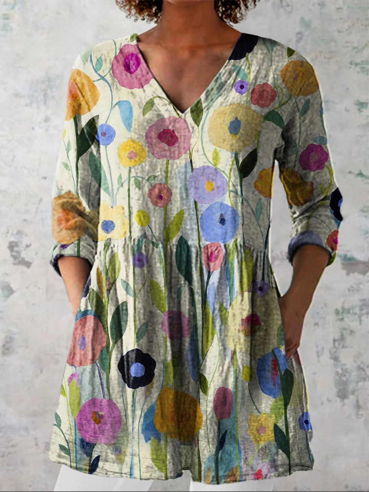 Navy | Elegant long blouses 0