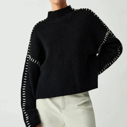 Nia | Women's Oversized Cozy Turtleneck Pullover Sweater
