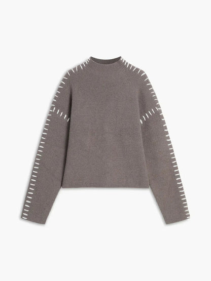 Nia | Women's Oversized Cozy Turtleneck Pullover Sweater