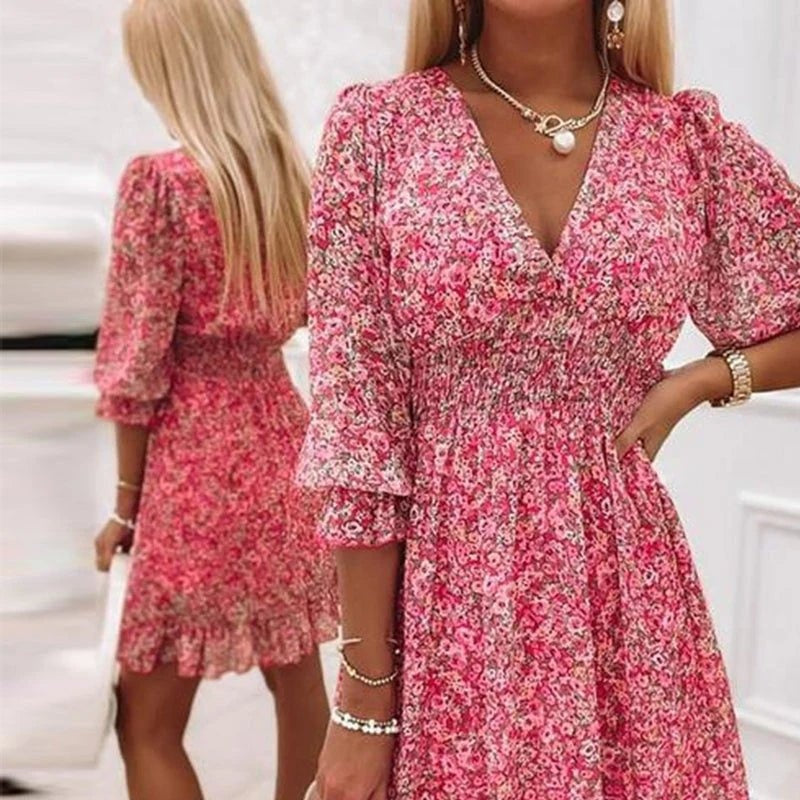 Nissia™ | Floral Ruffle Mini Dress 1