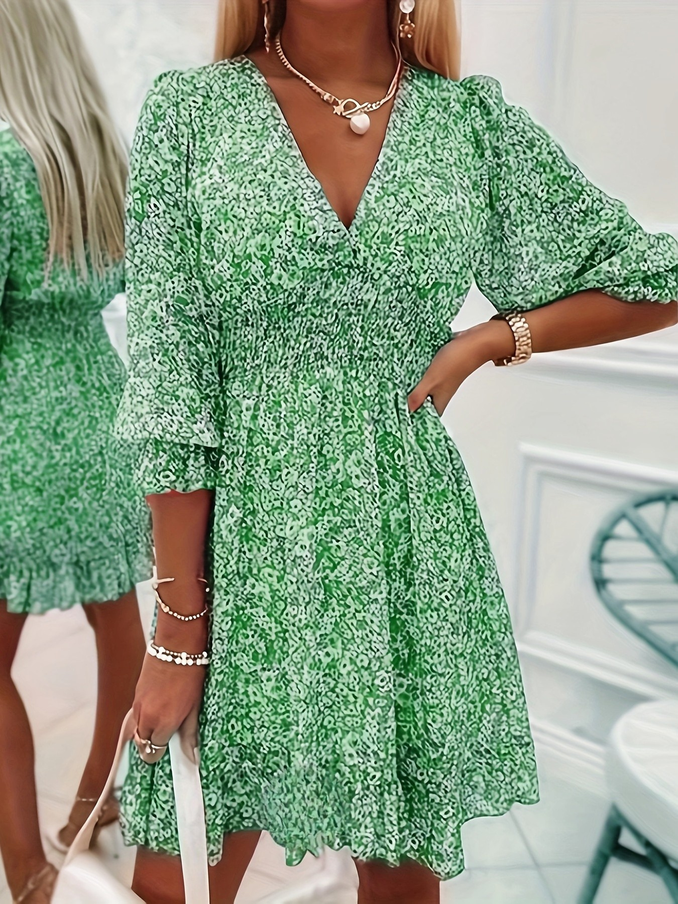 Nissia™ | Floral Ruffle Mini Dress 2