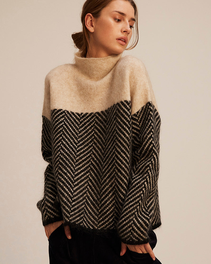 Norah | Women's Turtleneck Sweater Cozy Relaxed-Fit