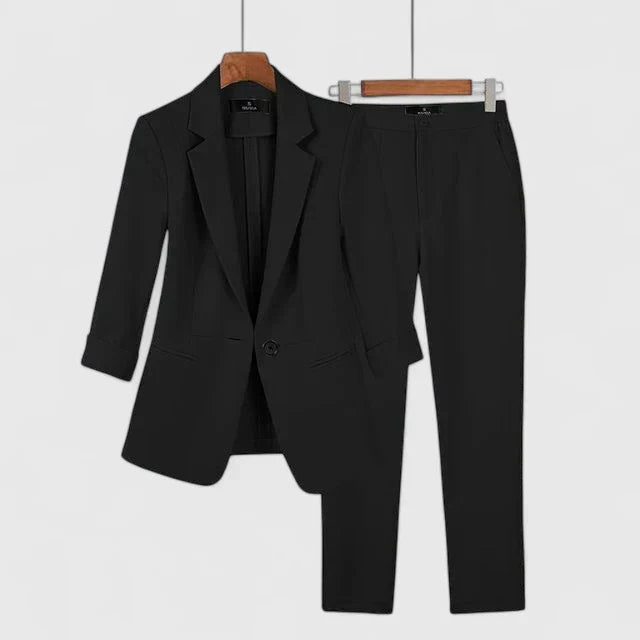 Nyvanna Women's Blazer Set - Relaxed-Fit Two Piece Set