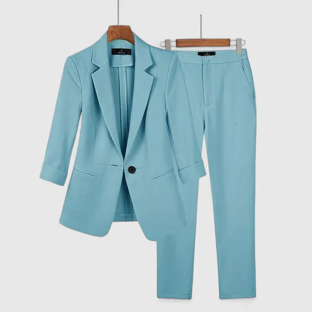 Nyvanna Women's Blazer Set - Relaxed-Fit Two Piece Set