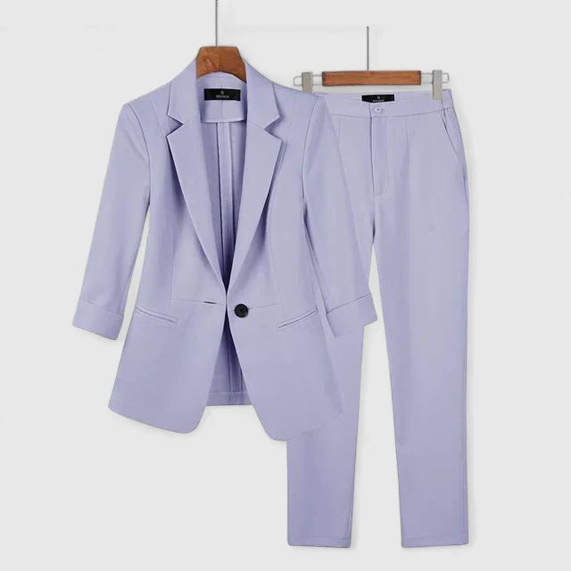 Nyvanna Women's Blazer Set - Relaxed-Fit Two Piece Set