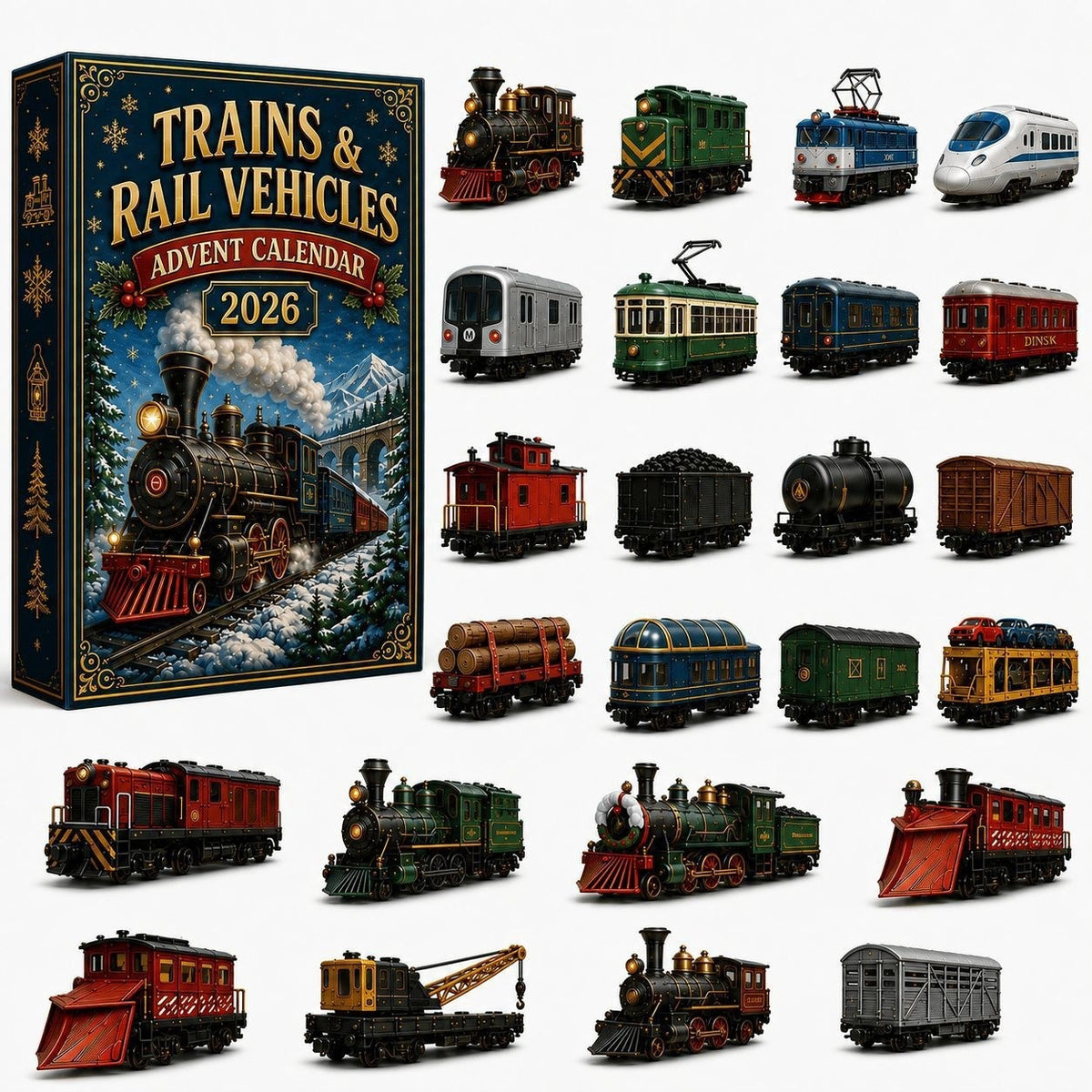 Teddy | Trains & Rail Vehicles Advent Calendar Christmas Gift