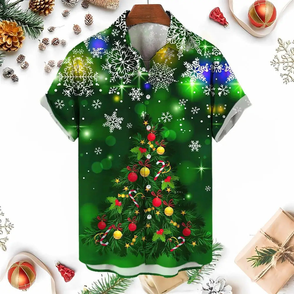 Oakley | Snowman Umbrella Print Short Sleeve Christmas Blouse