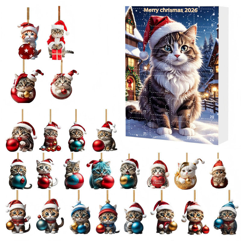 Augustine | 24-Day Cat Ornament Advent Calendar Christmas Gift Box