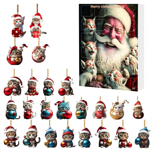 Augustine | 24-Day Cat Ornament Advent Calendar Christmas Gift Box