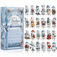 Nordic 24-Day Snowman Figurine Advent Calendar Christmas Gift
