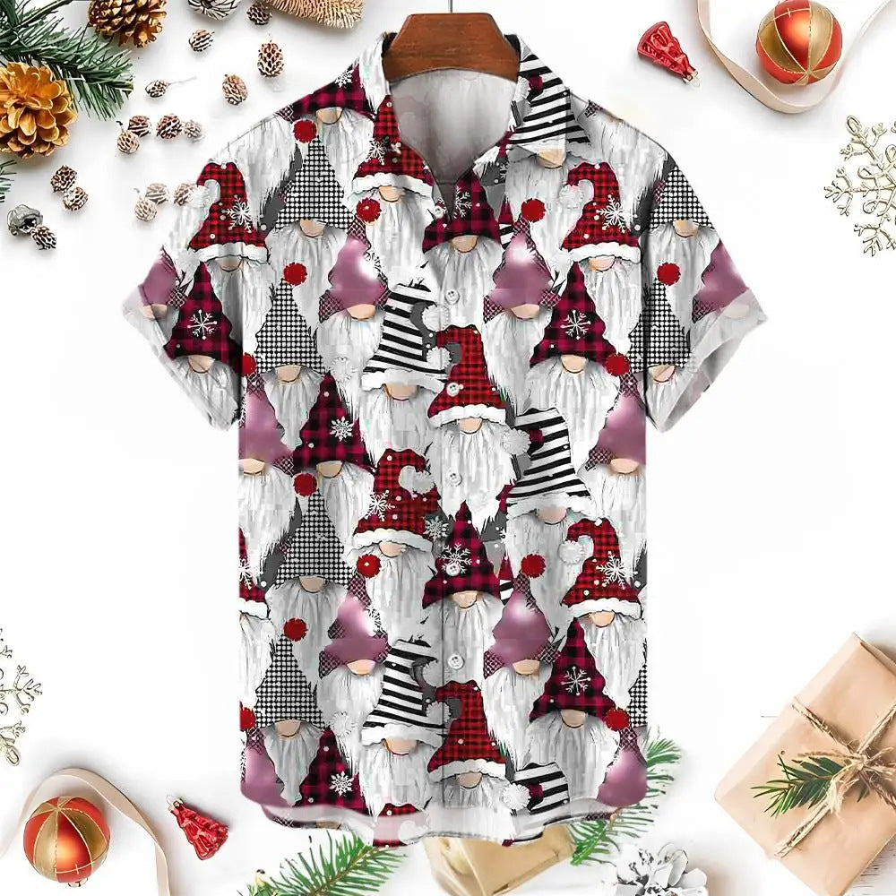 Oakley | Snowman Umbrella Print Short Sleeve Christmas Blouse