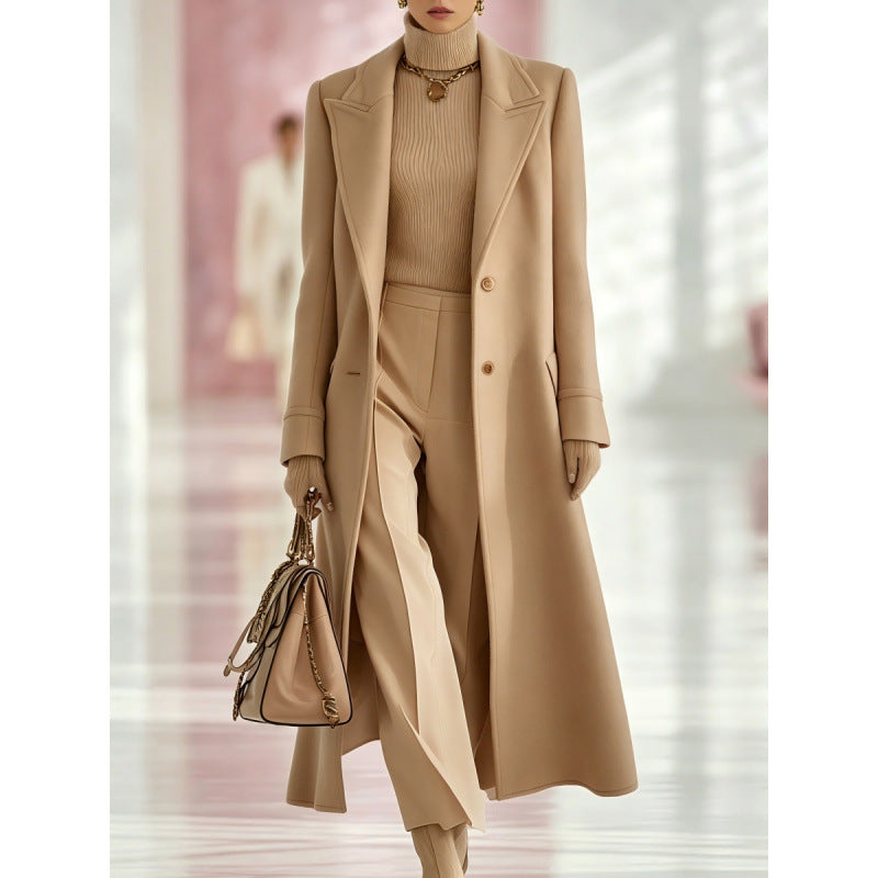 Marissa | Notch Lapel Longline Tailored Coat for Women