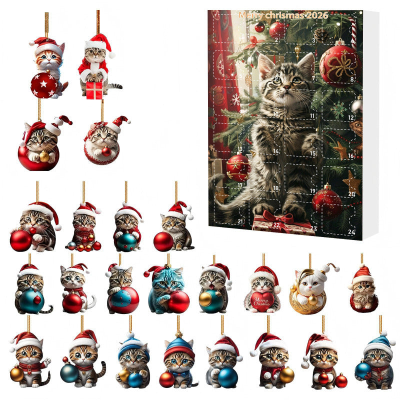 Augustine | 24-Day Cat Ornament Advent Calendar Christmas Gift Box