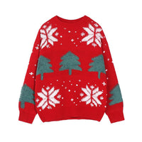 Lysandre | Christmas Sweater with Snowflake Tree Print for Women