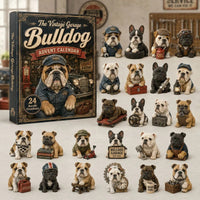 Vintage Garage Bulldog Advent Calendar Christmas Gift