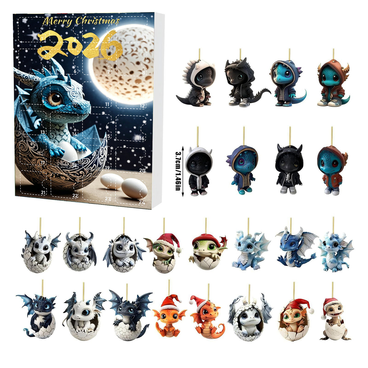 Christine | Advent calendar christmas gift Dragon Pendant Set