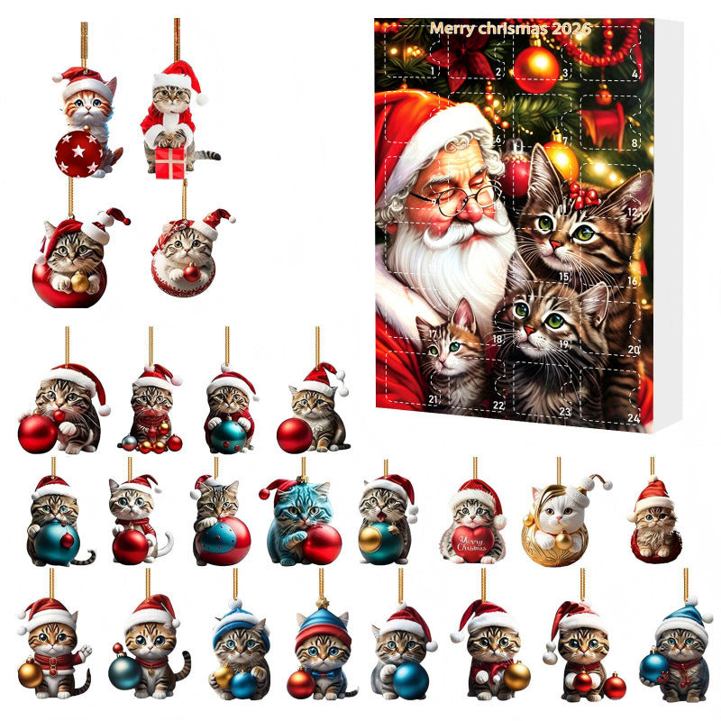 Augustine | 24-Day Cat Ornament Advent Calendar Christmas Gift Box