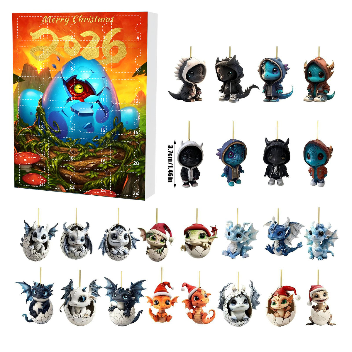 Christine | Advent calendar christmas gift Dragon Pendant Set