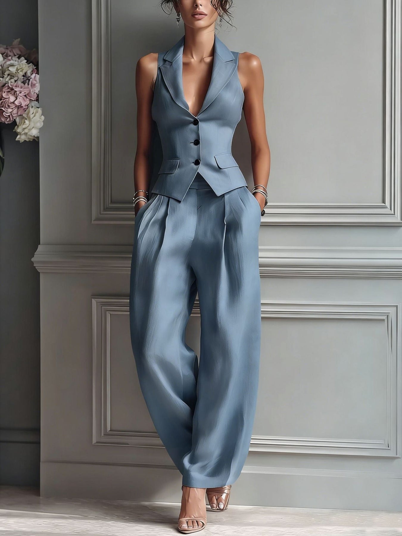 Elaine | Two-piece Linen Set