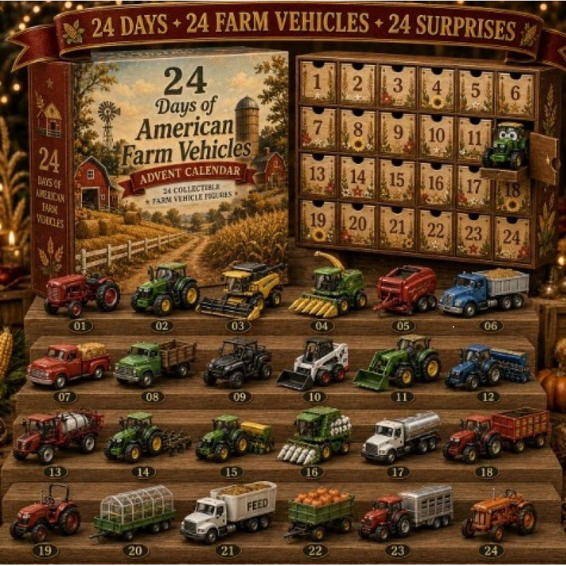 Harlan's Advent Calendar Christmas Gift Farm Vehicles Set