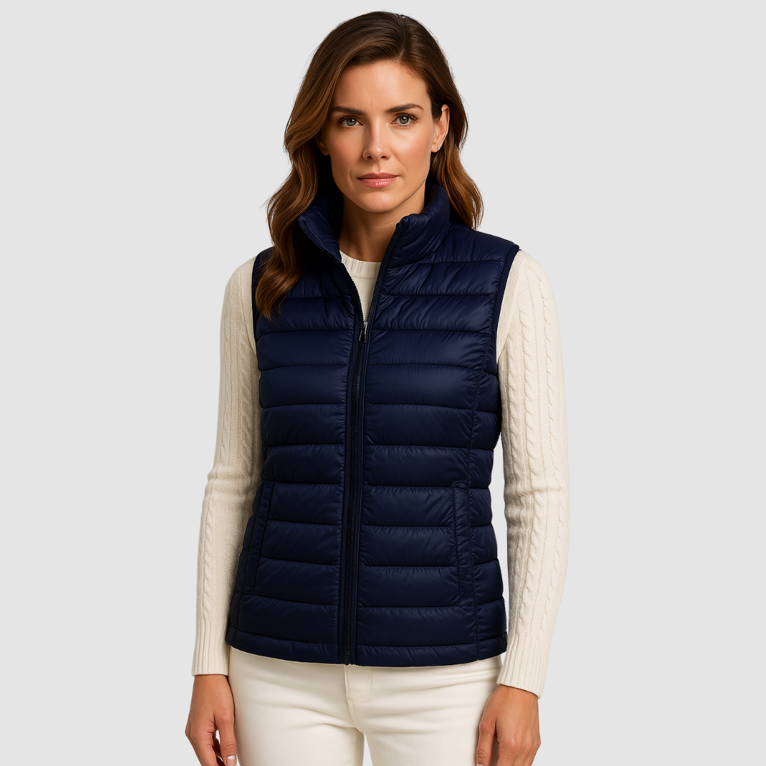 Ginny | Women's Waterproof Vest Lightweight Pleated Layer