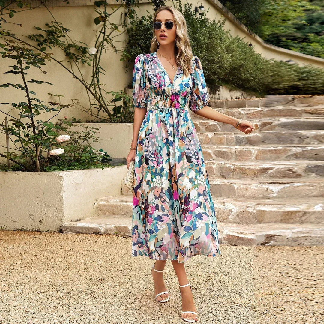 Orina™ | V-Neck Elegance Dress 4