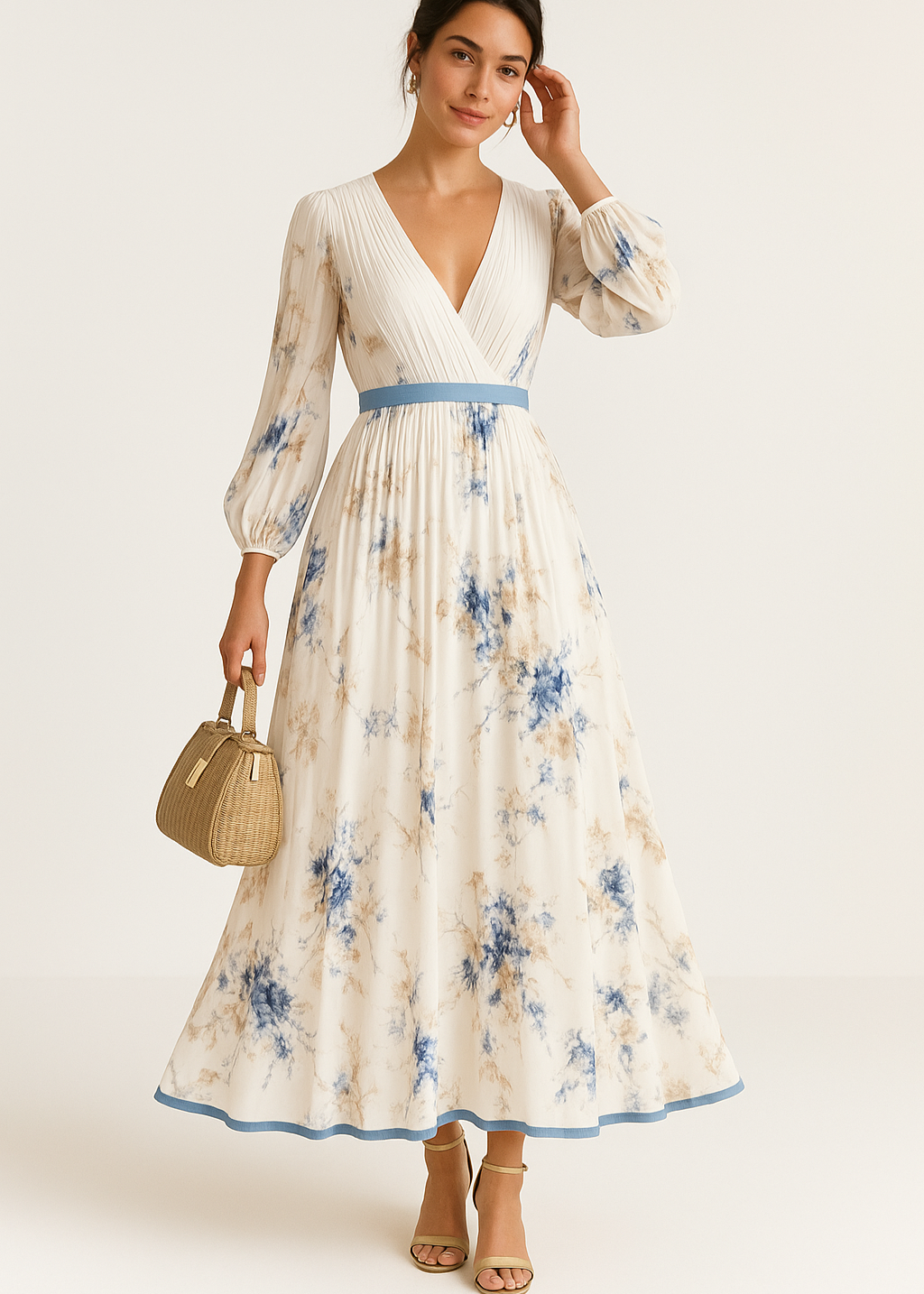 Paz™ | Timeless Floral Pleated Maxi Dress 3