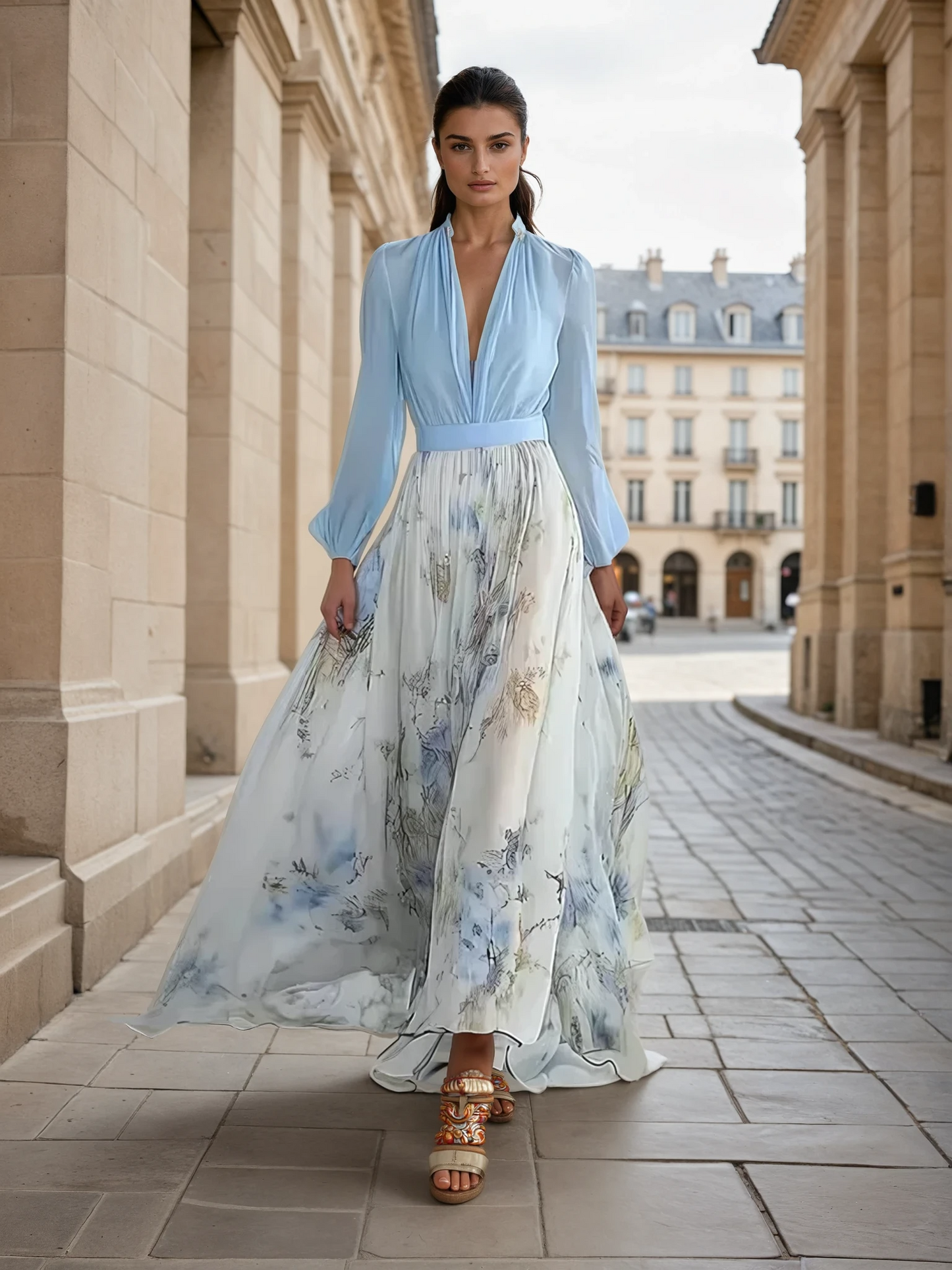 Peniel™ | Elegant Floral Maxi Dress 2
