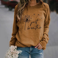 Nadelle | Ribbed Crew Neck Pullover Sweatshirt for Women