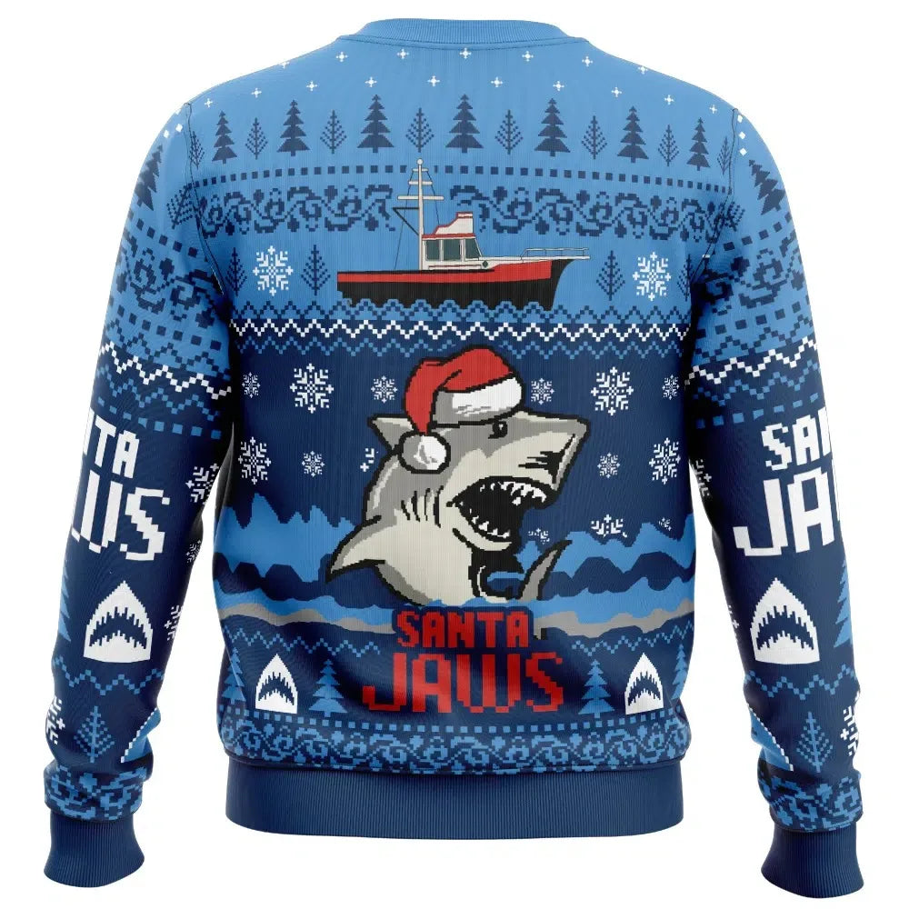 Malcolm | Santa Jaws Crew Neck Christmas Sweater for Men