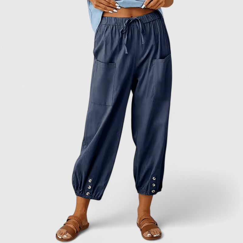 Jolie | Women's Wide-Leg High-Waist Pants – Elegant Daywear