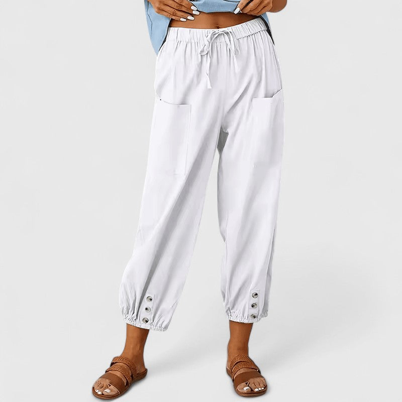 Jolie | Women's Wide-Leg High-Waist Pants – Elegant Daywear