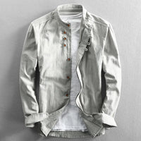 Ole | Stand Collar Button-Front Shirt for Men