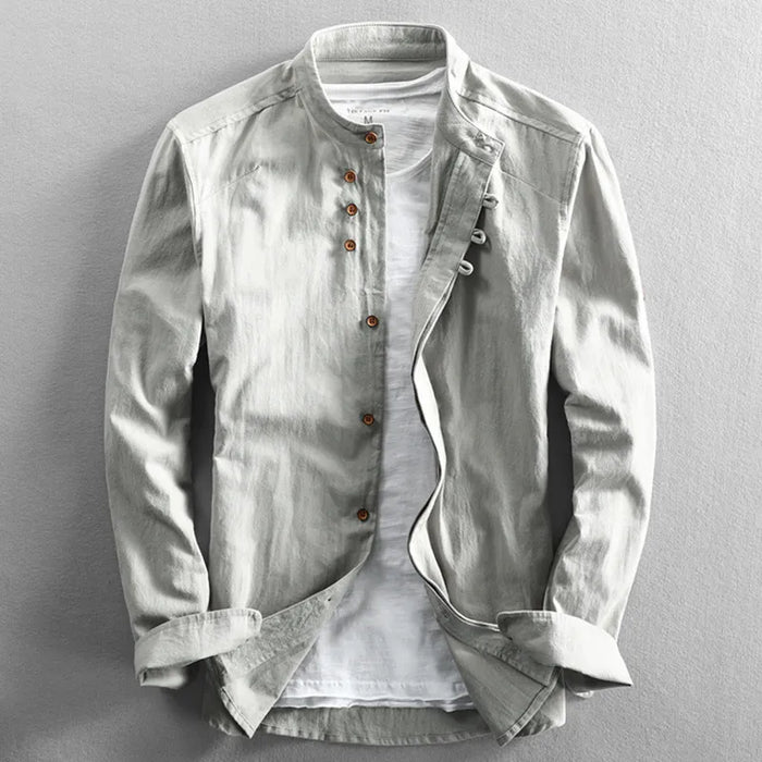 Ole | Stand Collar Button-Down Shirt for Men